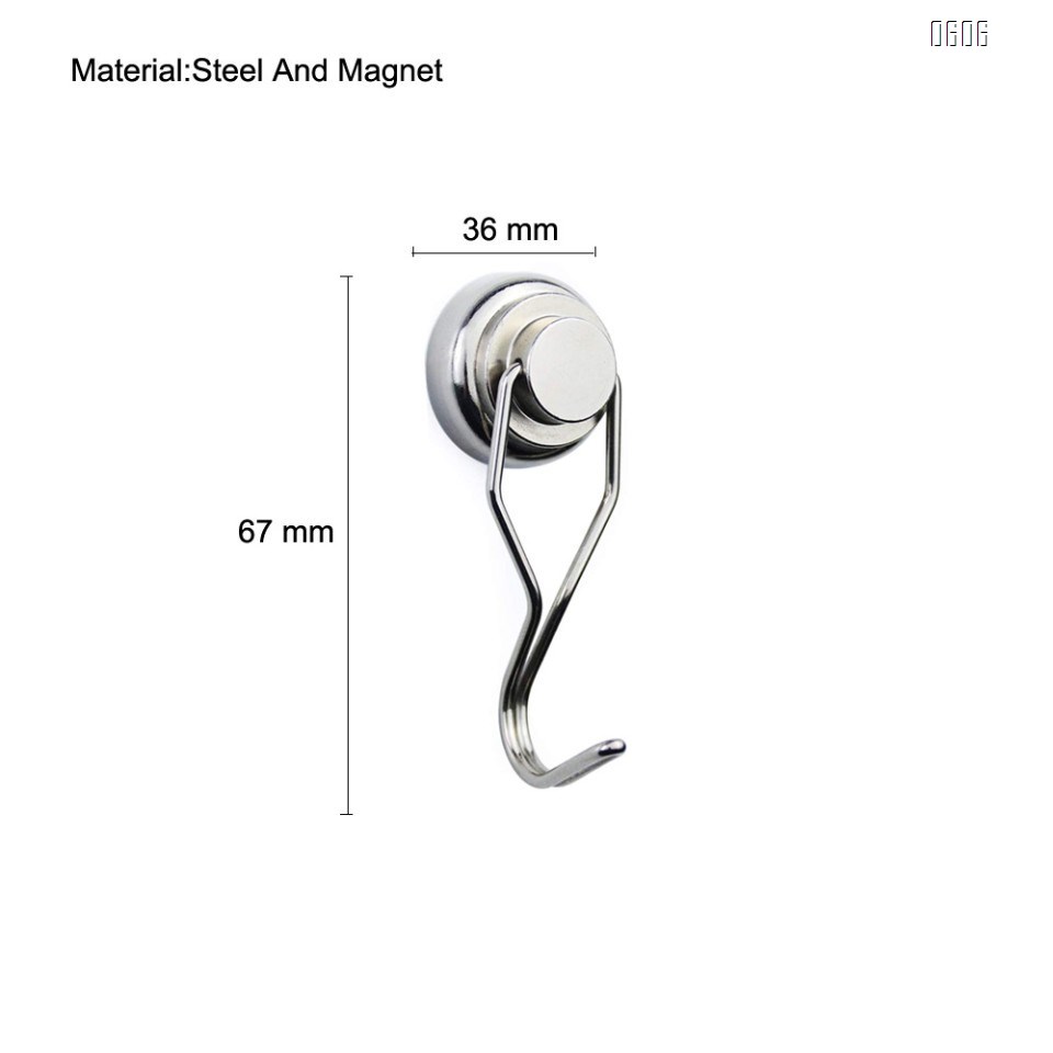 80LBS Swing Magnetic Hook New Upgraded, Refrigerator Magnetic Hooks ,Strong Neodymium Magnet Hook, Perfect for Refrigerator and Other Magnetic Surfaces