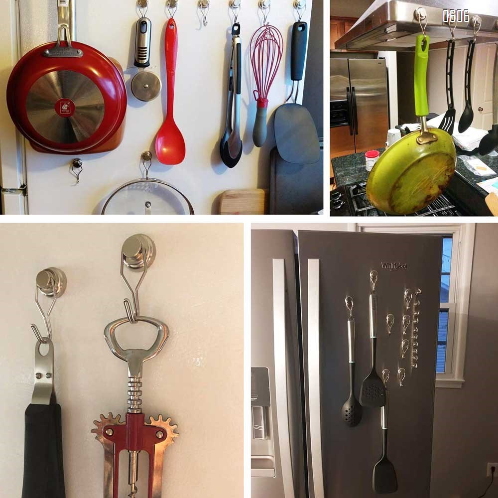 80LBS Swing Magnetic Hook New Upgraded, Refrigerator Magnetic Hooks ,Strong Neodymium Magnet Hook, Perfect for Refrigerator and Other Magnetic Surfaces