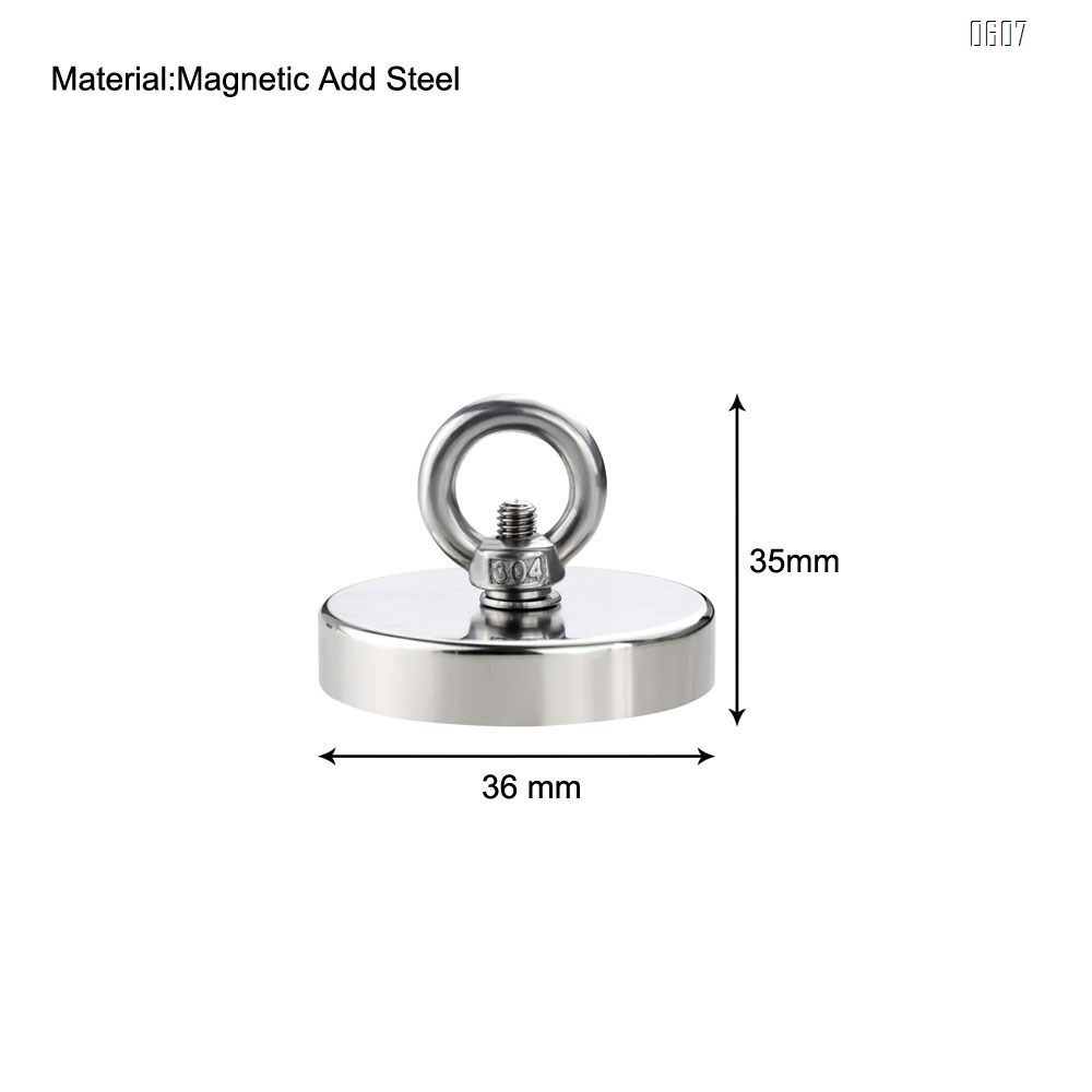 Magnetic Hooks, 57 lbs(26 KG) Pulling Force Rare Earth Magnetic Hooks with Countersunk Hole Eyebolt for Home, Kitchen, Workplace, Office and Garage