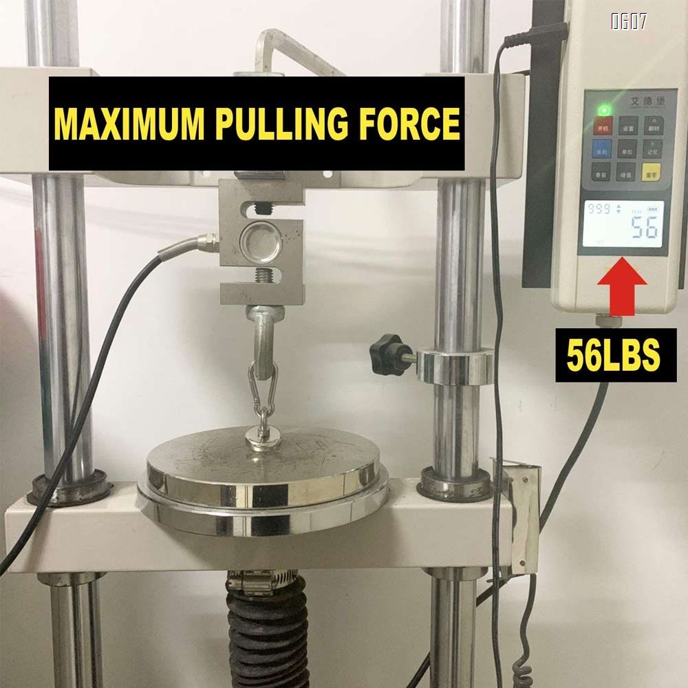 Magnetic Hooks, 57 lbs(26 KG) Pulling Force Rare Earth Magnetic Hooks with Countersunk Hole Eyebolt for Home, Kitchen, Workplace, Office and Garage