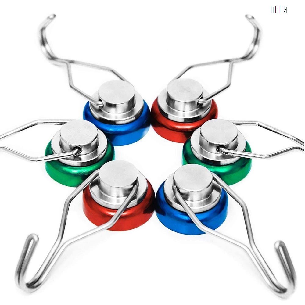 88lb Colorful Swivel Magnetic Hook - Heavy Duty Neodymium Magnets for Refrigerator Door Key BBQ Grill Locker Coat Powerful Magnetic Wreath Hanger Strong Magnetic Hooks for Cruise Cabins