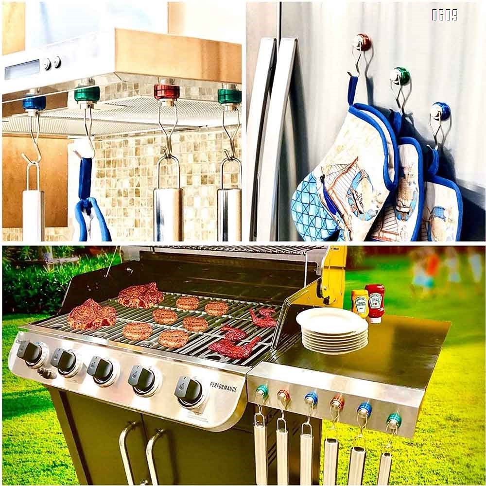 88lb Colorful Swivel Magnetic Hook - Heavy Duty Neodymium Magnets for Refrigerator Door Key BBQ Grill Locker Coat Powerful Magnetic Wreath Hanger Strong Magnetic Hooks for Cruise Cabins