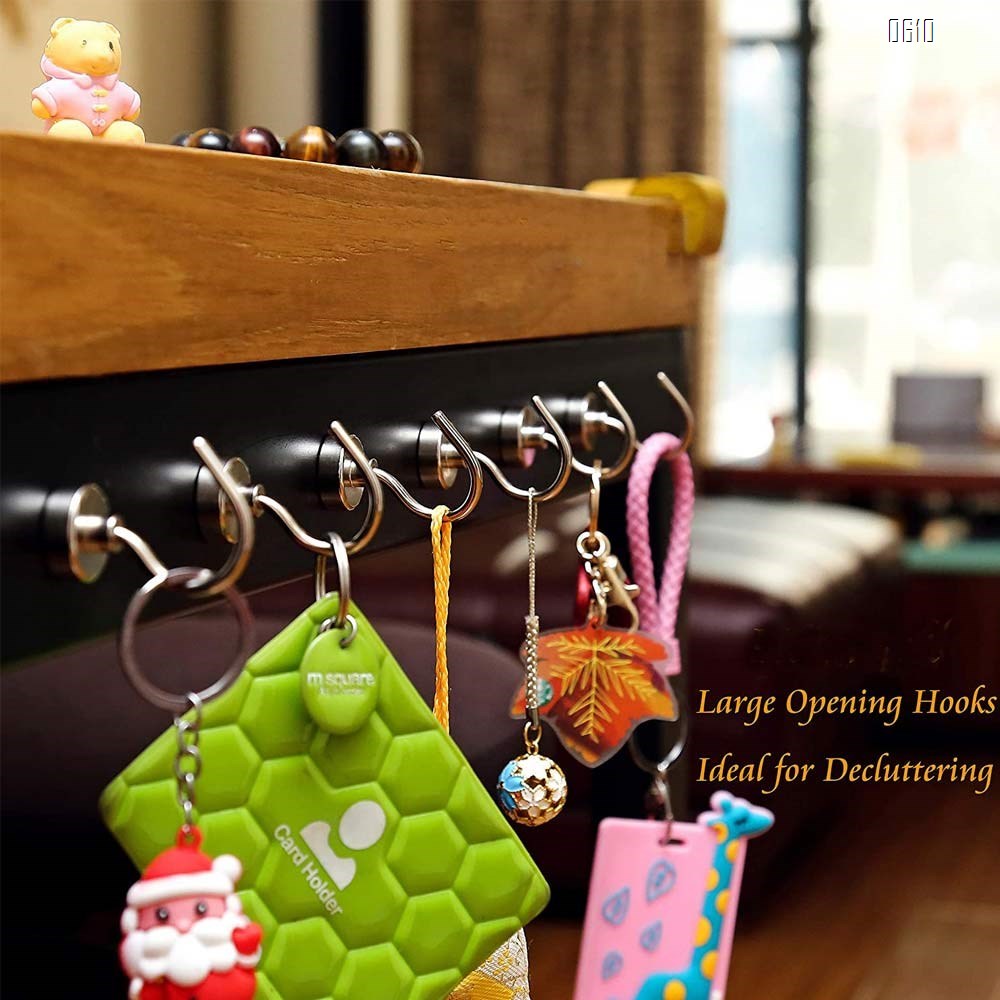 Magnetic Hooks, 17 LBS Large Opening Hook CNC Machined Base,Ideal for Cruise,Grill,Towel,Kitchen Indoor Hanging