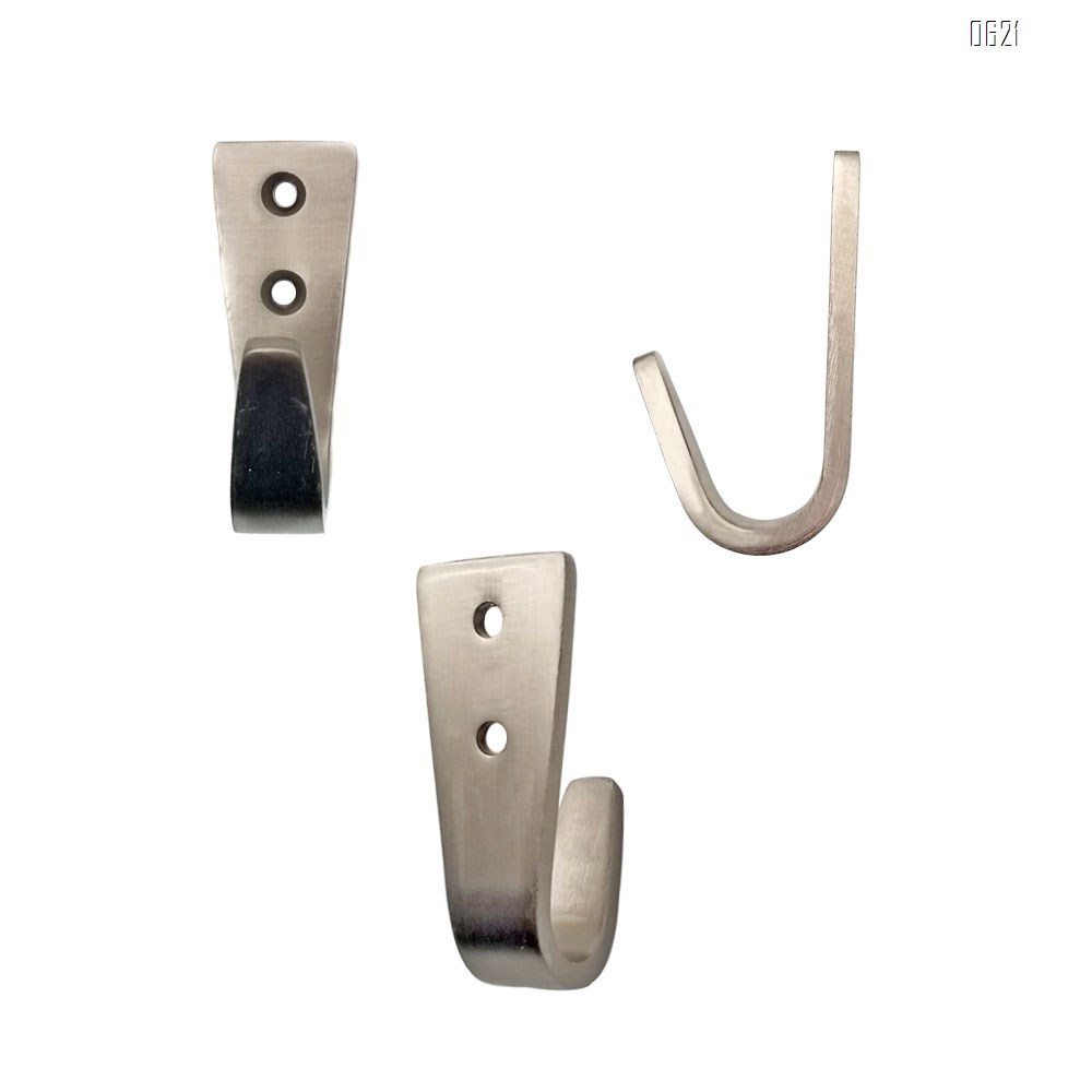 Silvery Coat Hooks for Wall, Heavy Duty Hooks for Hanging Coats No Rust Hooks Wall Mounted with Screws and Anchor for Key, Towel, Bags, Cup, Hat Indoor and Outdoor