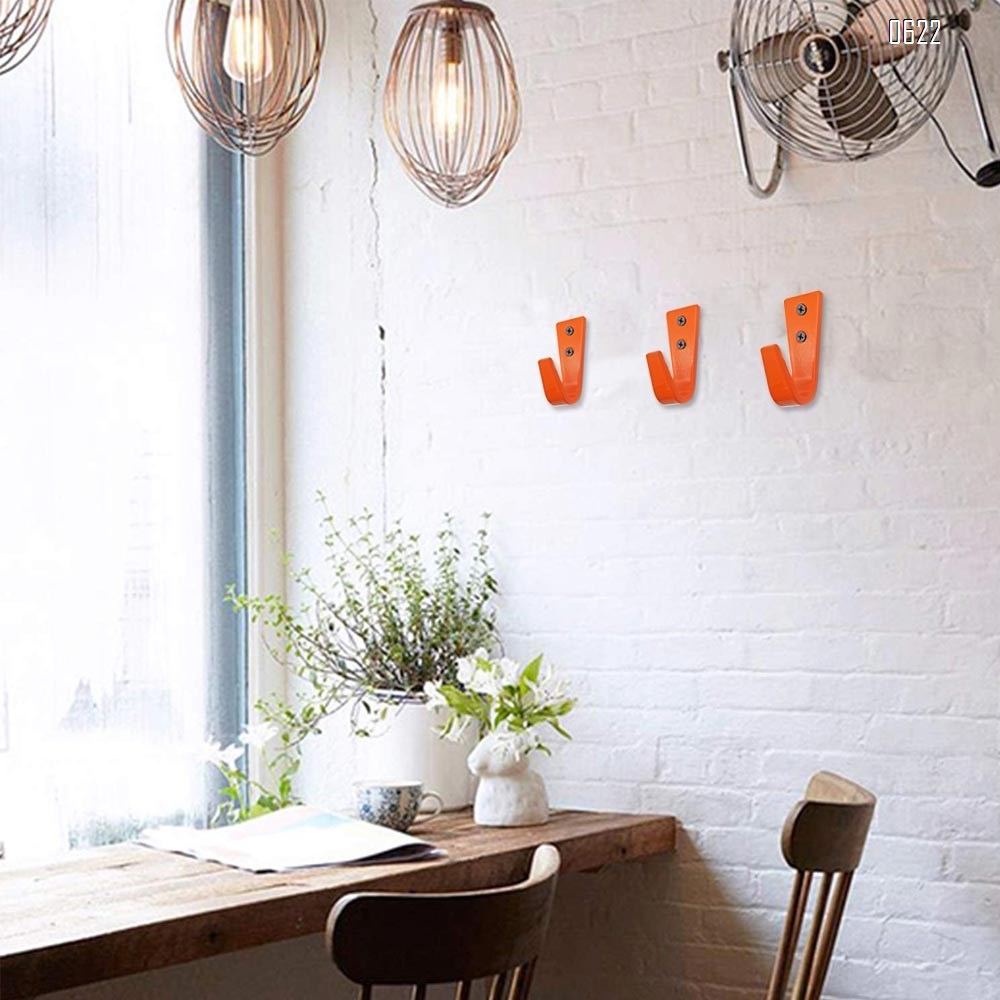 Yellow Coat Hooks for Wall, Heavy Duty Hooks for Hanging Coats No Rust Hooks Wall Mounted with Screws and Anchor for Key, Towel, Bags, Cup, Hat Indoor and Outdoor