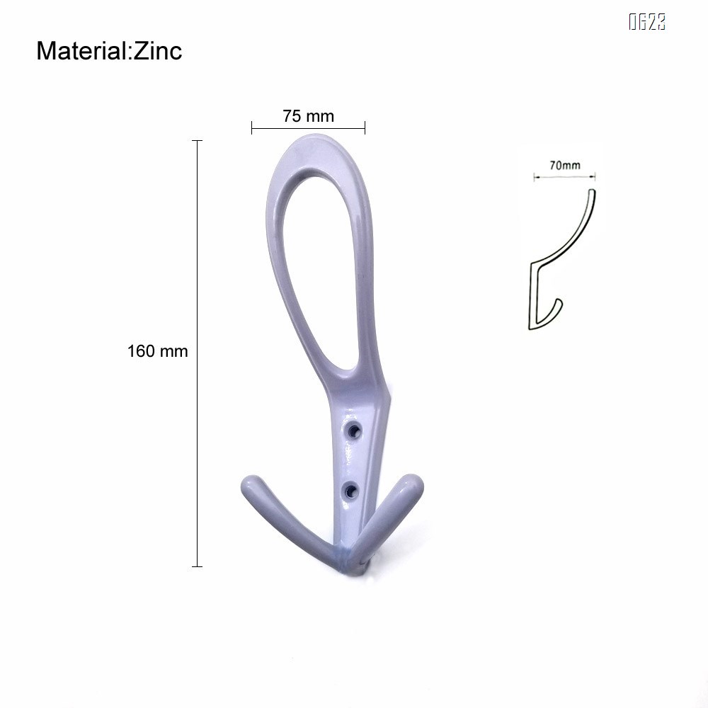 Three Prongs OverCoat Hooks Heavy Duty Hooks for Hanging Coat Wall Mounted No Rusty Hooks, Towel, Bags, Scarf, Hat, Cup