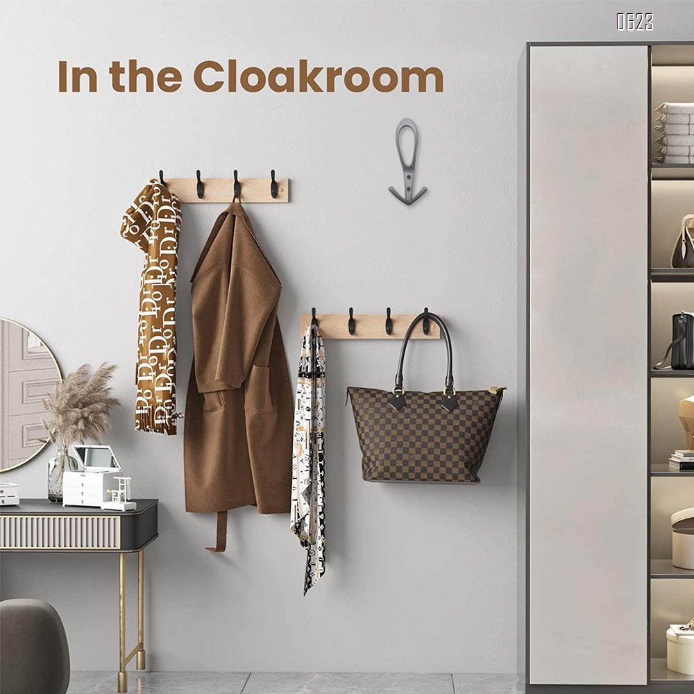 Three Prongs OverCoat Hooks Heavy Duty Hooks for Hanging Coat Wall Mounted No Rusty Hooks, Towel, Bags, Scarf, Hat, Cup