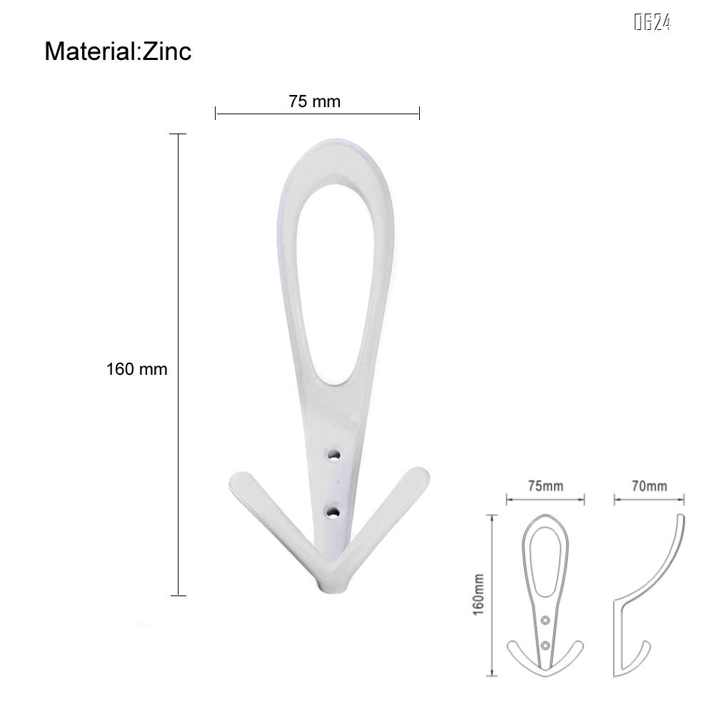 Premium Design Heavy Duty Big Three Hooks .Entryway Coat Hooks, Scarf and Jacket Hangers