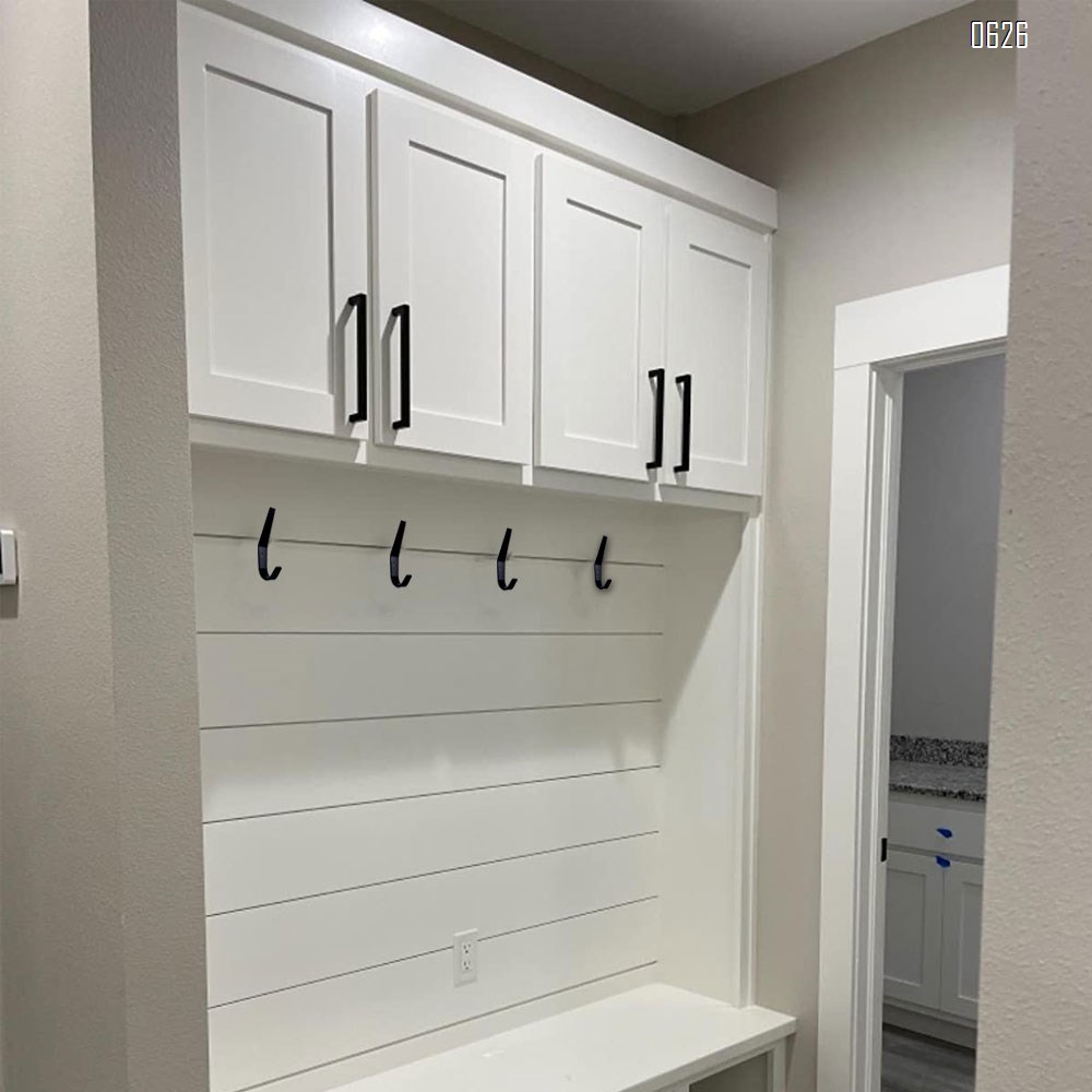 Coat Hooks Wall Mounted Towel Hook Heavy Duty Aluminum Double Robe Hanger for Bathroom Kitchen Office Farmhouse (Black)