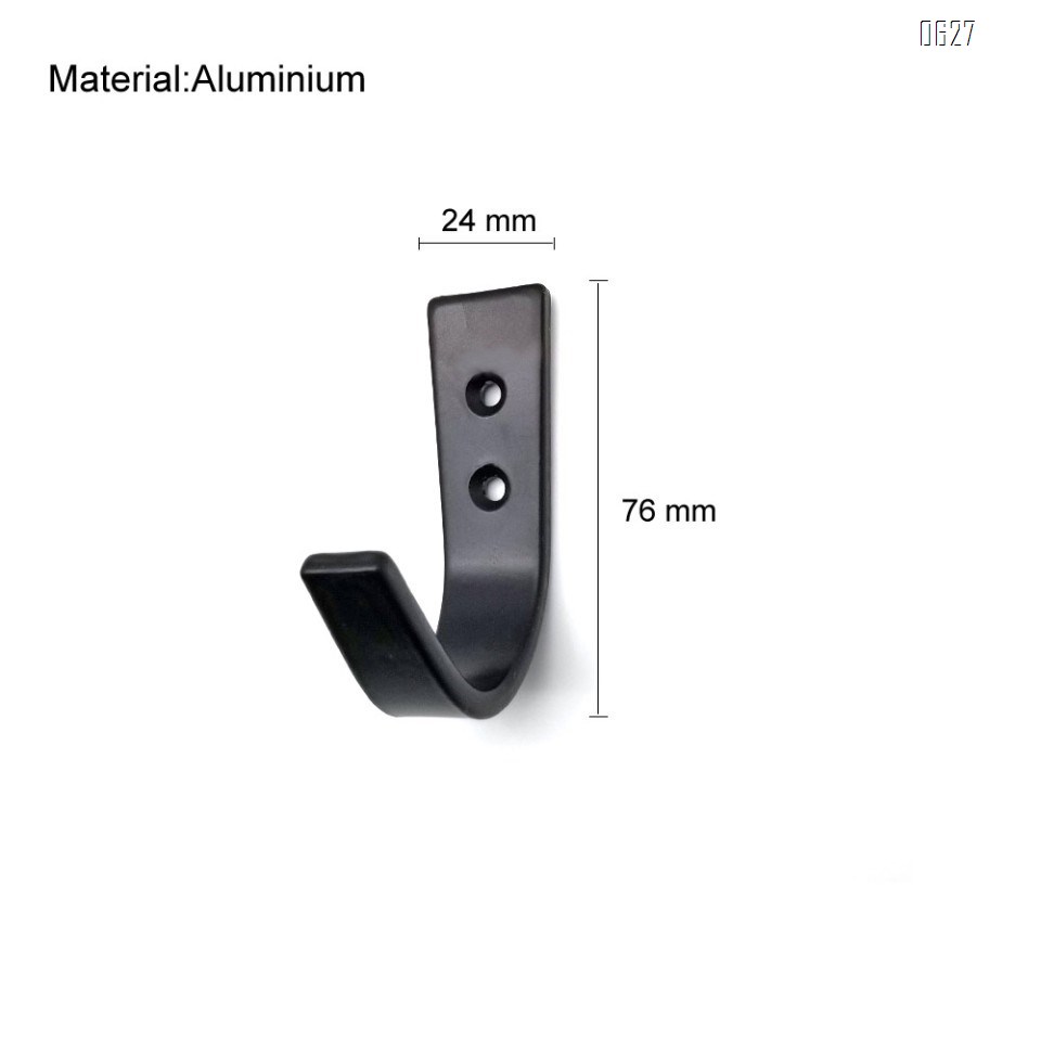 Black Coat Hooks Wall Mounted Single Prong Robe Hook for Hanging Towel Hooks for Bags, Hat, Cap, Scarf, Cup