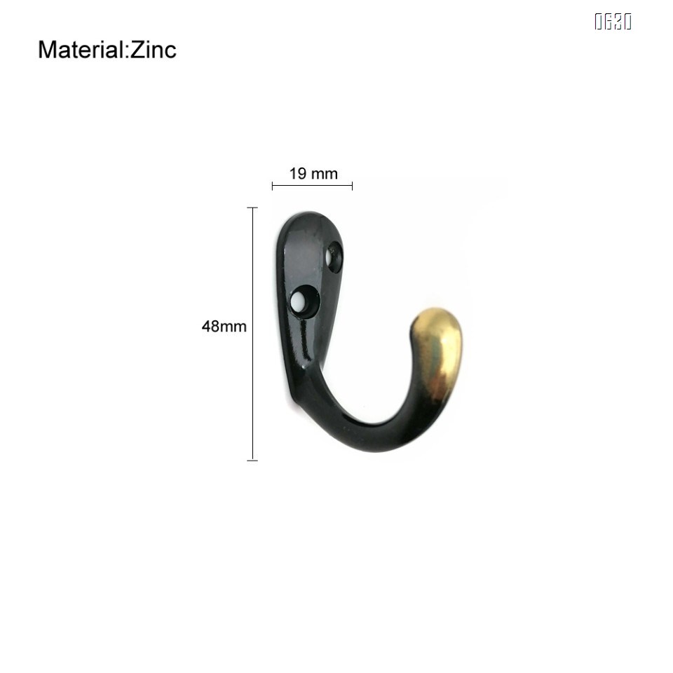 Single Prong Robe Hook Flat Black