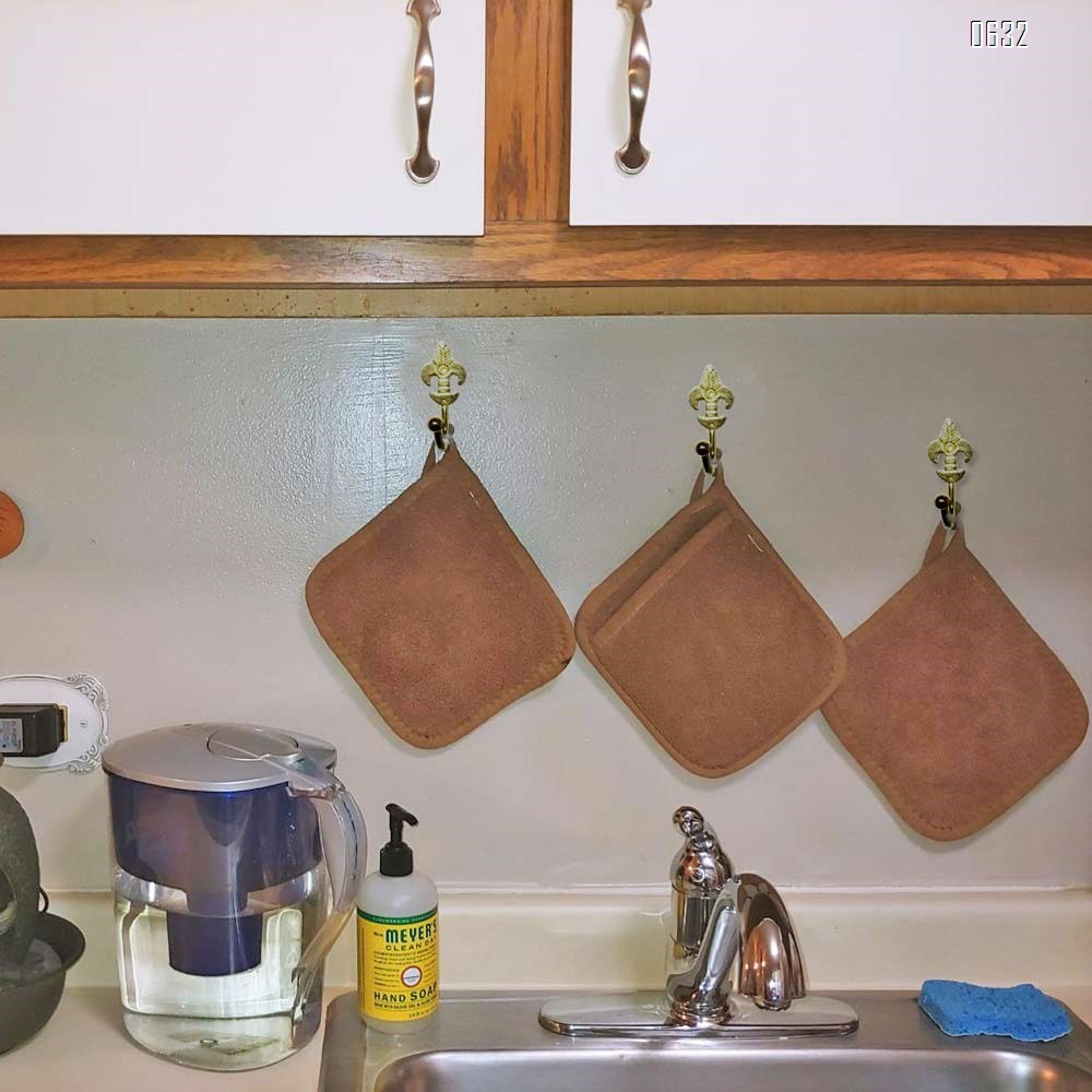 Decorative Wall Hanging Zinc Alloy Coat Hooks Curtain Tieback Holders Screws Bright Gold