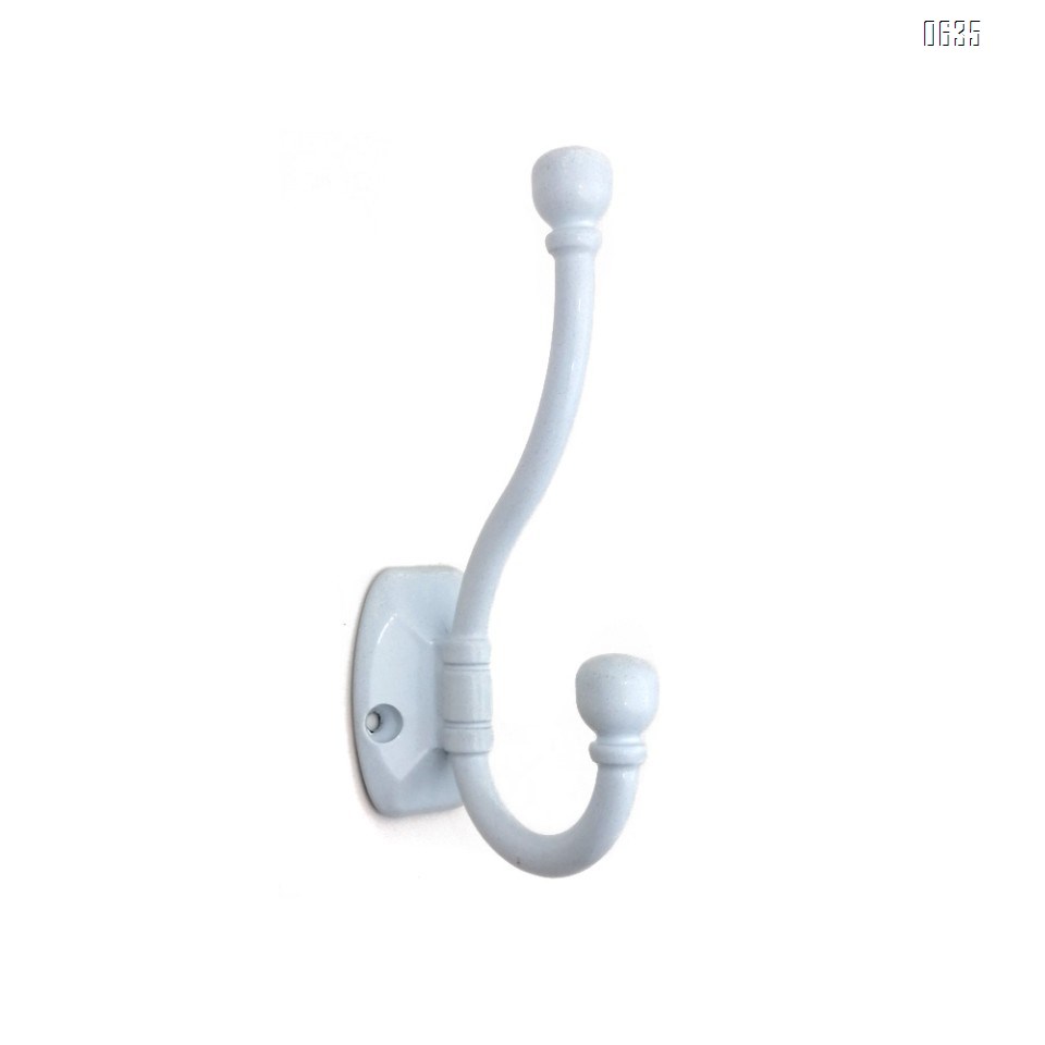 Heavy Duty Dual Coat Hooks Wall Mounted Retro Double Hooks Utility Hooks for Coat, Scarf, Bag, Towel, Key, Cap, Cup, Hat