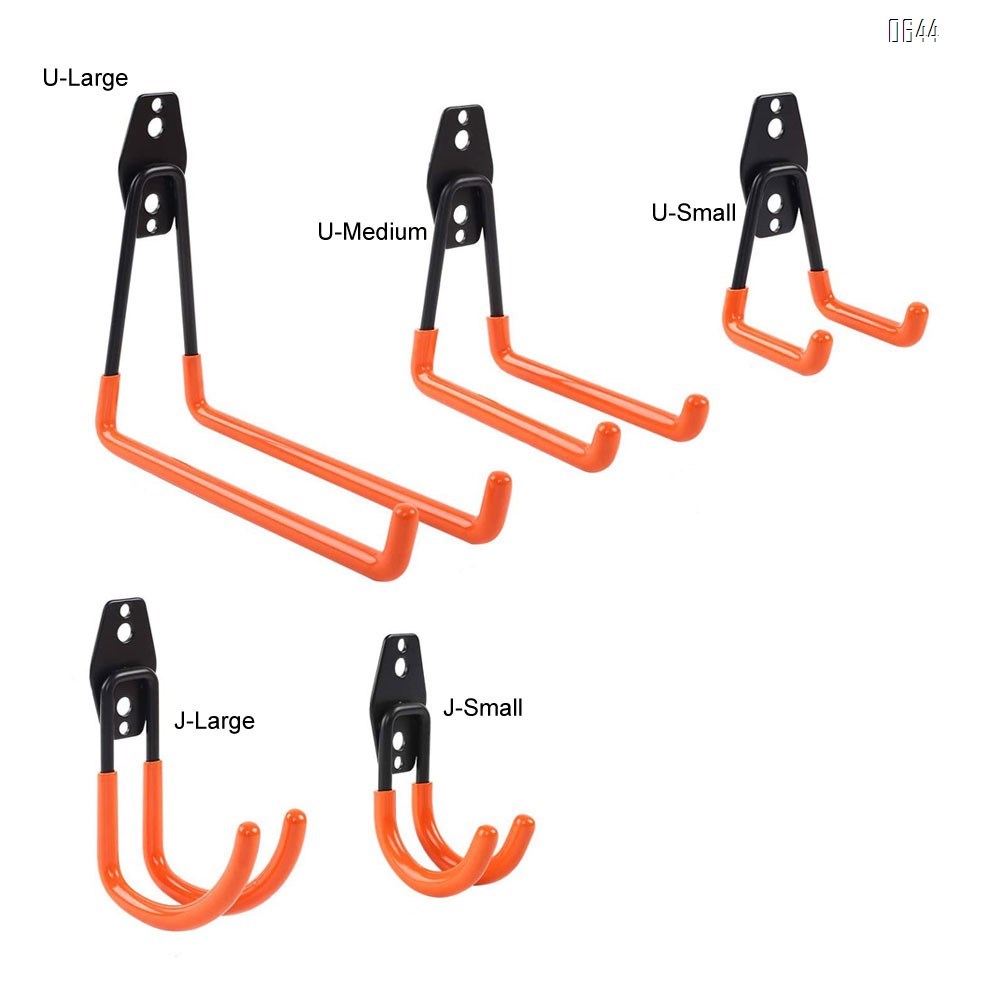 U Large Garage Hooks Heavy Duty , Steel Garage Storage Hooks, Tool Hangers for Garage Wall Utility Wall Mount Garage Hooks and Hangers with Anti-Slip Coating for Garden Tools, Ladders, Bulky Items