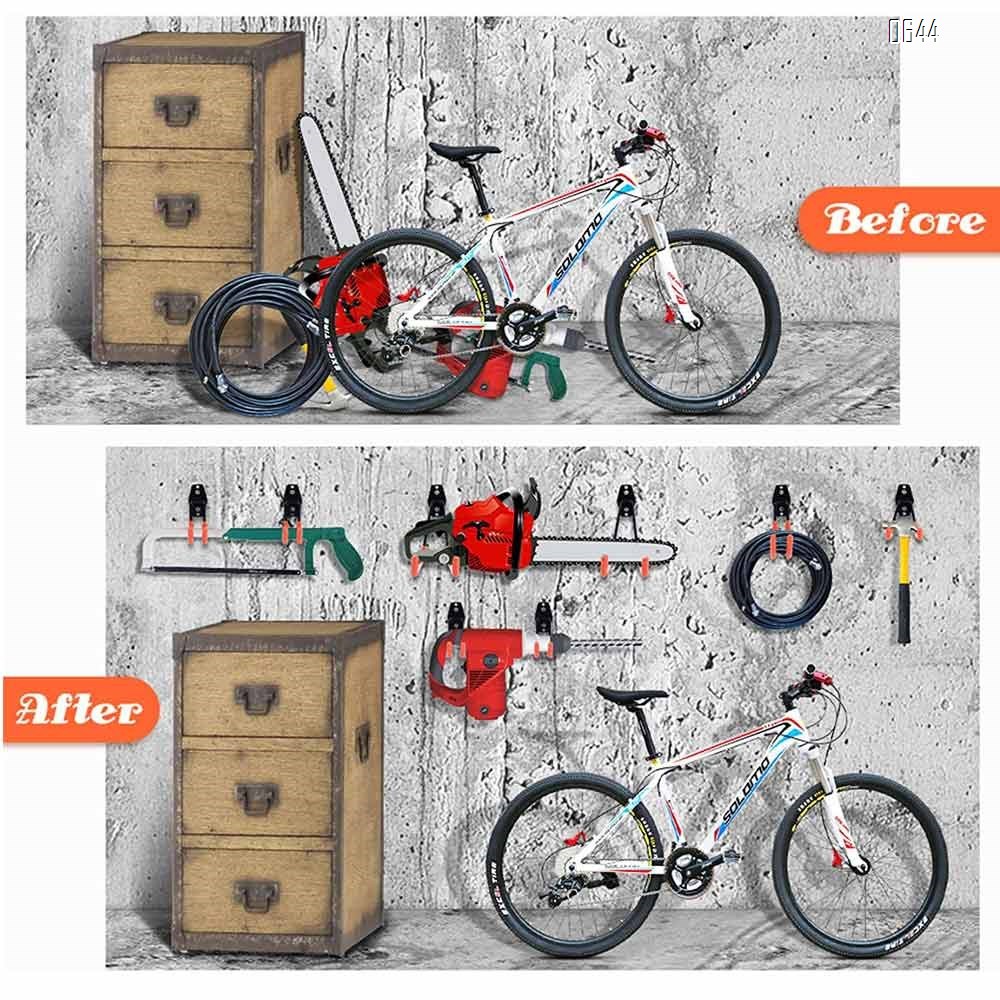 U Large Garage Hooks Heavy Duty , Steel Garage Storage Hooks, Tool Hangers for Garage Wall Utility Wall Mount Garage Hooks and Hangers with Anti-Slip Coating for Garden Tools, Ladders, Bulky Items