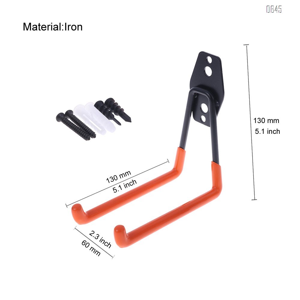 U Medium Garage Hooks Heavy Duty , Steel Garage Storage Hooks, Tool Hangers for Garage Wall Utility Wall Mount Garage Hooks and Hangers with Anti-Slip Coating for Garden Tools, Ladders, Bulky Items