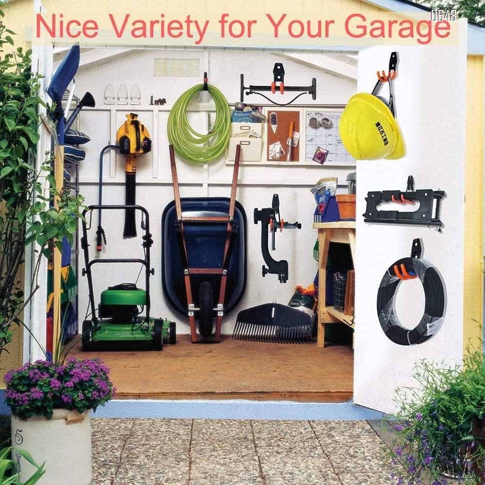 Small Garage Hooks , Sturdy Ladder Hooks, Bike and Tool Hangers for Garage Wall, Easy to Install