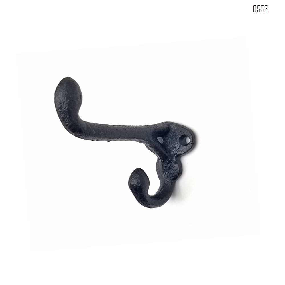 Rustic State Wall Mounted Coat Hanger Hooks Multi Use Entryway Railroad Spike Rack Cast Iron Black