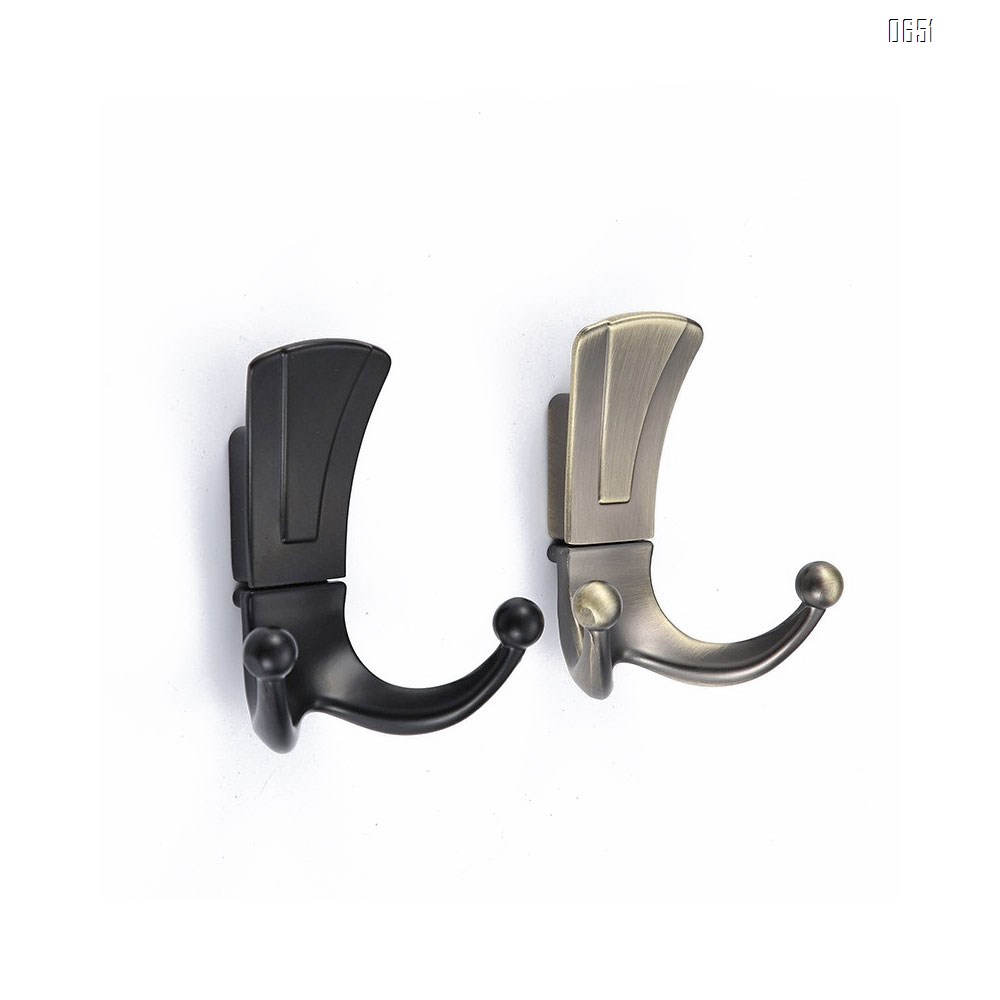 Modern simple zinc alloy double hook coat hook