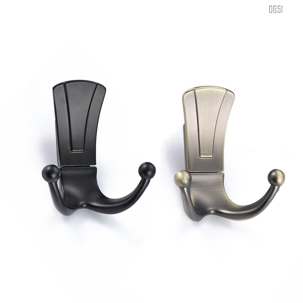 Modern simple zinc alloy double hook coat hook