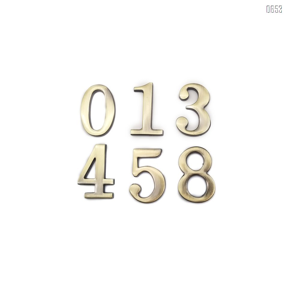 2 inch (45 mm) high self-adhesive zinc alloy household mailbox sign