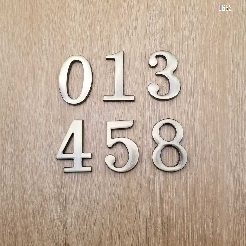 2 inch (45 mm) high self-adhesive zinc alloy household mailbox sign