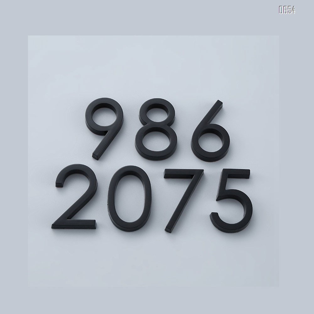 2.36 inch (60 mm) high Self-adhesive modern door plaque house number hotel door address digital sticker sign mailbox numbers