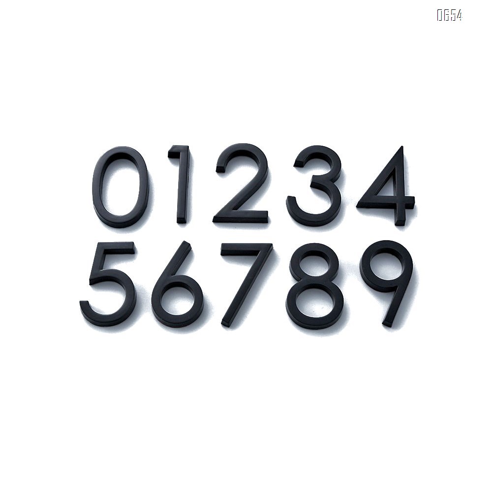 2.36 inch (60 mm) high Self-adhesive modern door plaque house number hotel door address digital sticker sign mailbox numbers