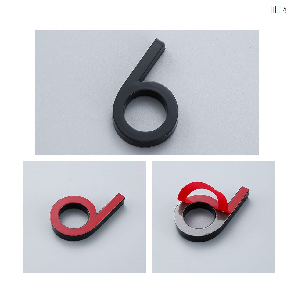 2.36 inch (60 mm) high Self-adhesive modern door plaque house number hotel door address digital sticker sign mailbox numbers