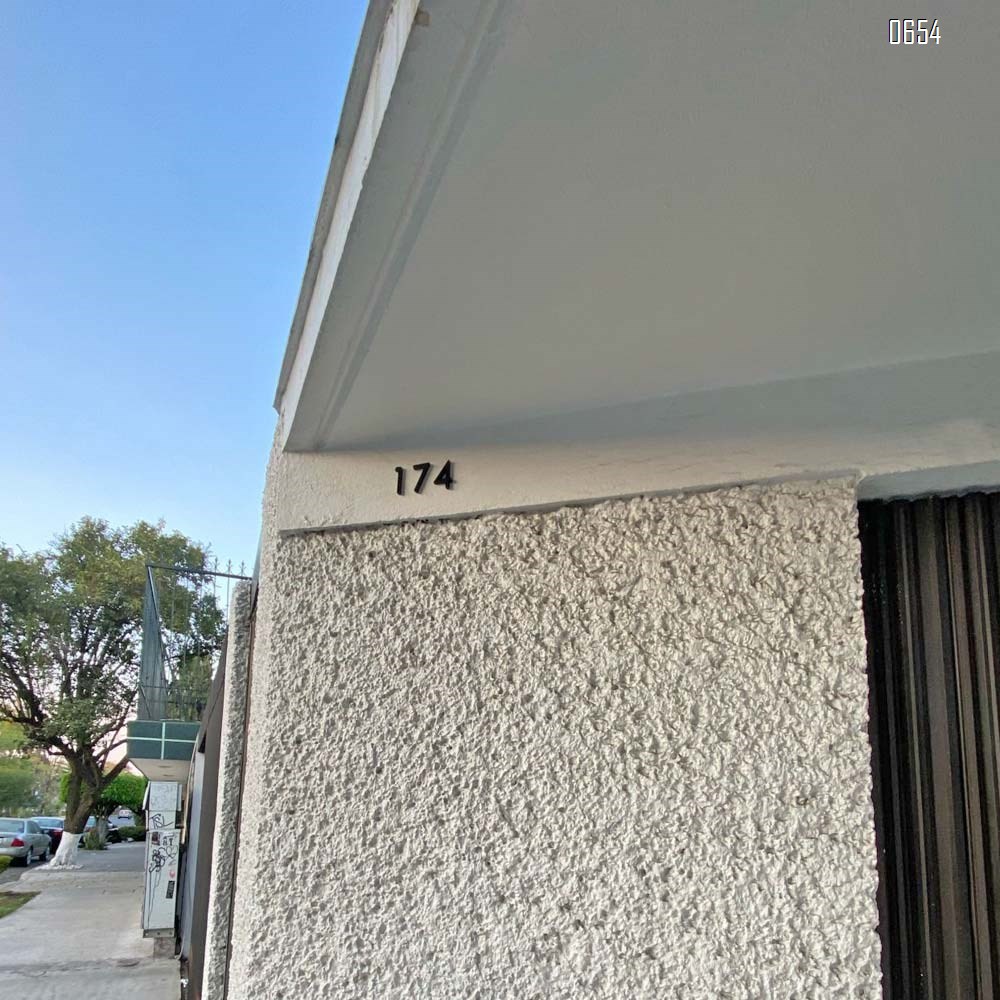 2.36 inch (60 mm) high Self-adhesive modern door plaque house number hotel door address digital sticker sign mailbox numbers