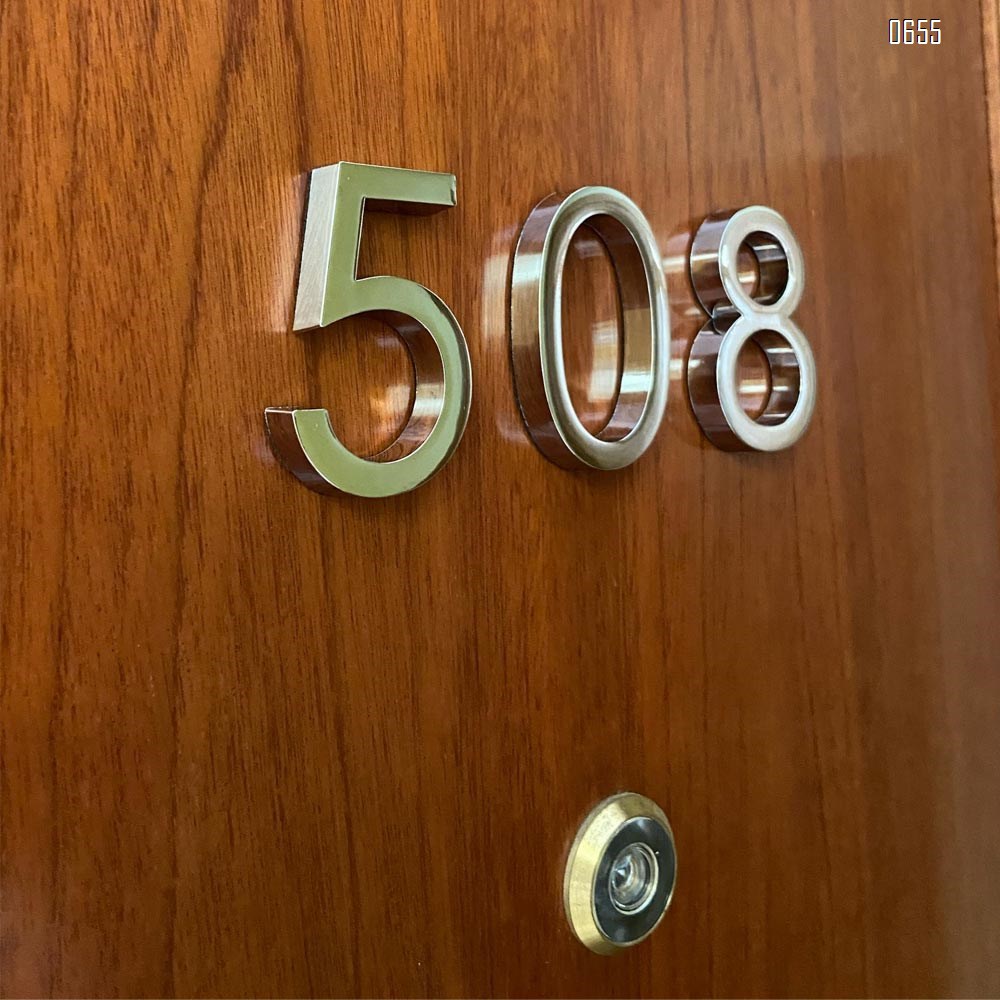 2.36 inch (60 mm) high Self-adhesive mailbox numbers fashion home decor plating address slogans digital door signage hotel door stickers board 6cm silver plaque modern house numbers