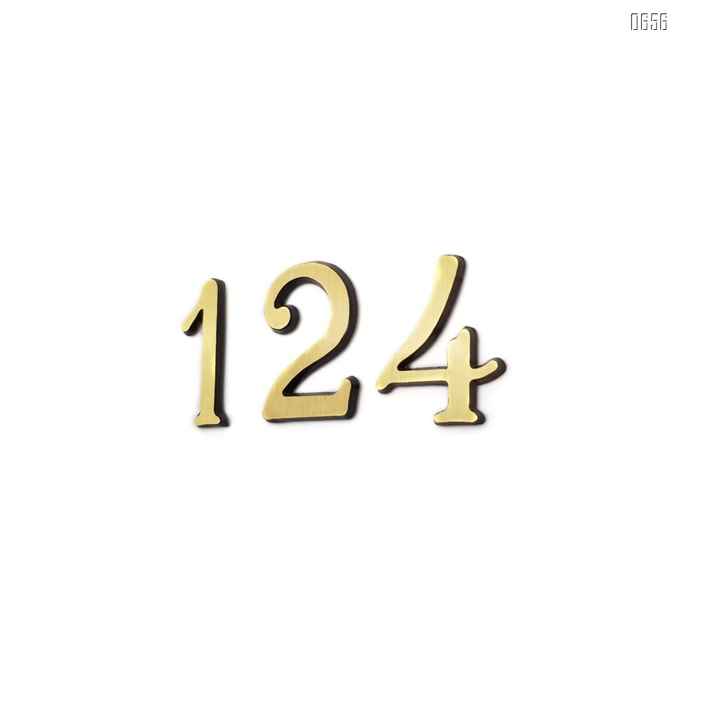 2-inch(50 mm) height self-adhesive brass mailbox numbers