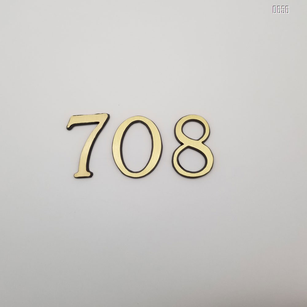2-inch(50 mm) height self-adhesive brass mailbox numbers