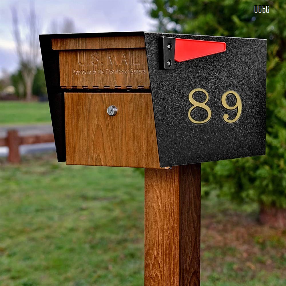 2-inch(50 mm) height self-adhesive brass mailbox numbers