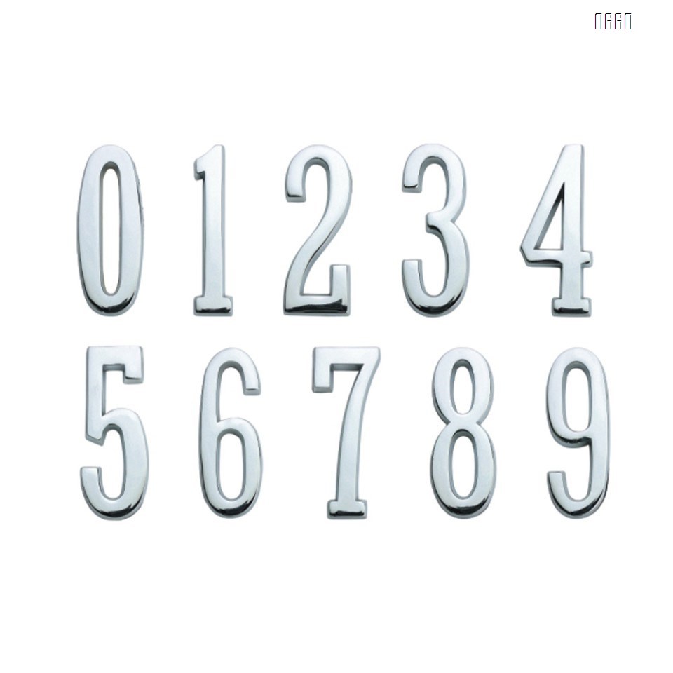 4-inch self-adhesive high-quality bright-colored aluminum house number and street address number for residential and mailbox signs