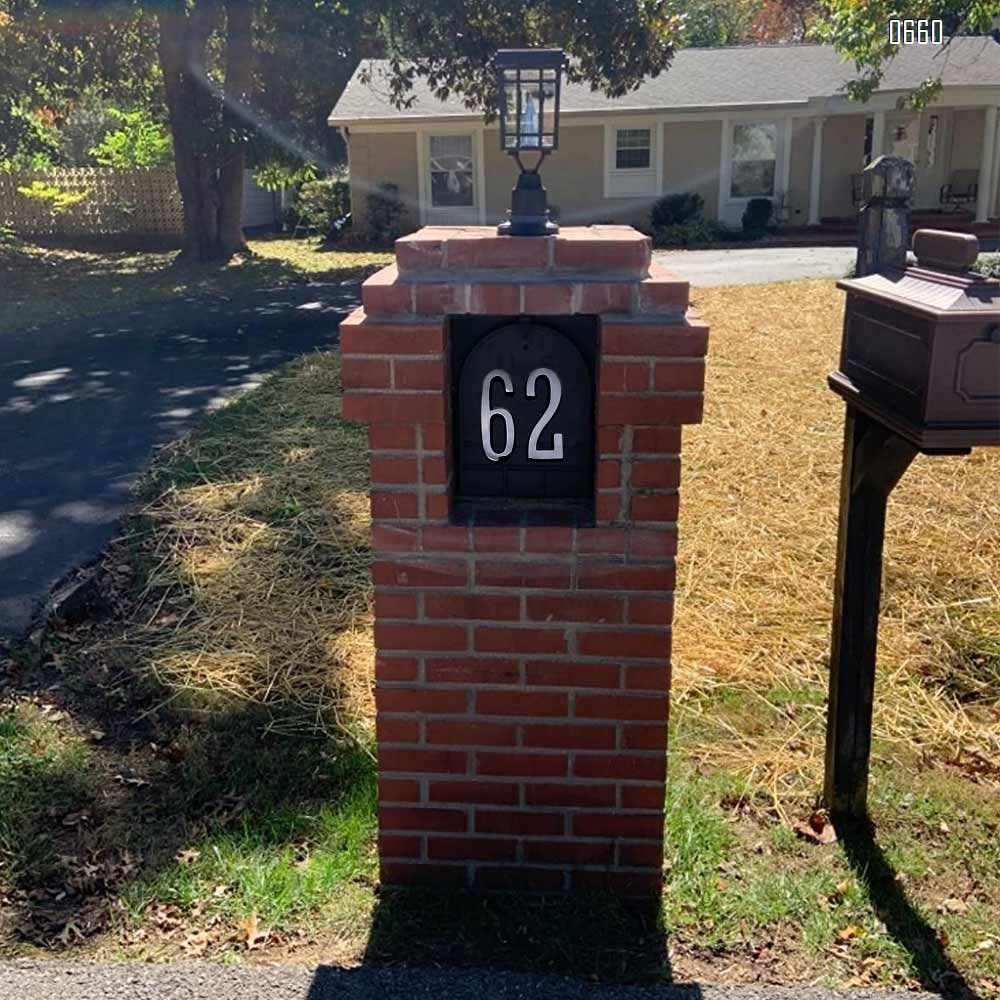 4-inch self-adhesive high-quality bright-colored aluminum house number and street address number for residential and mailbox signs