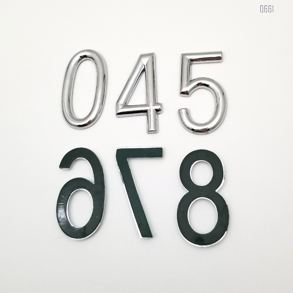 Modern house number 3 inch (75mm) solid zinc alloy street address number-elegant floating appearance