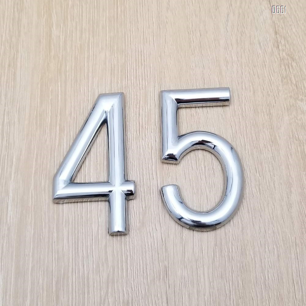 Modern house number 3 inch (75mm) solid zinc alloy street address number-elegant floating appearance