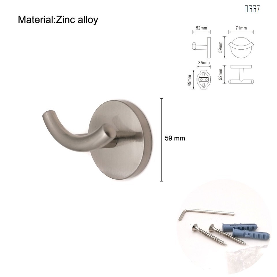 Towel hook, bathroom robe hook polished nickel towel rack, for bathroom, bathroom accessories
