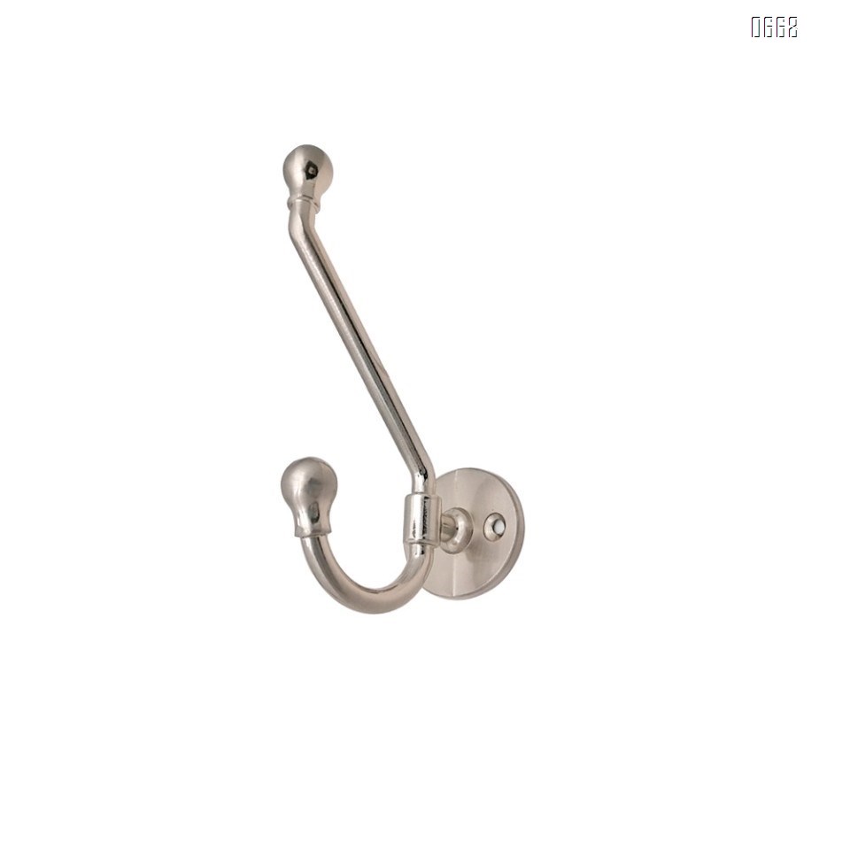 Wall-mounted coat hook heavy silver hardware coat hook decoration single hanging coat towel cabinet classroom kitchen bathroom backpack hat hook