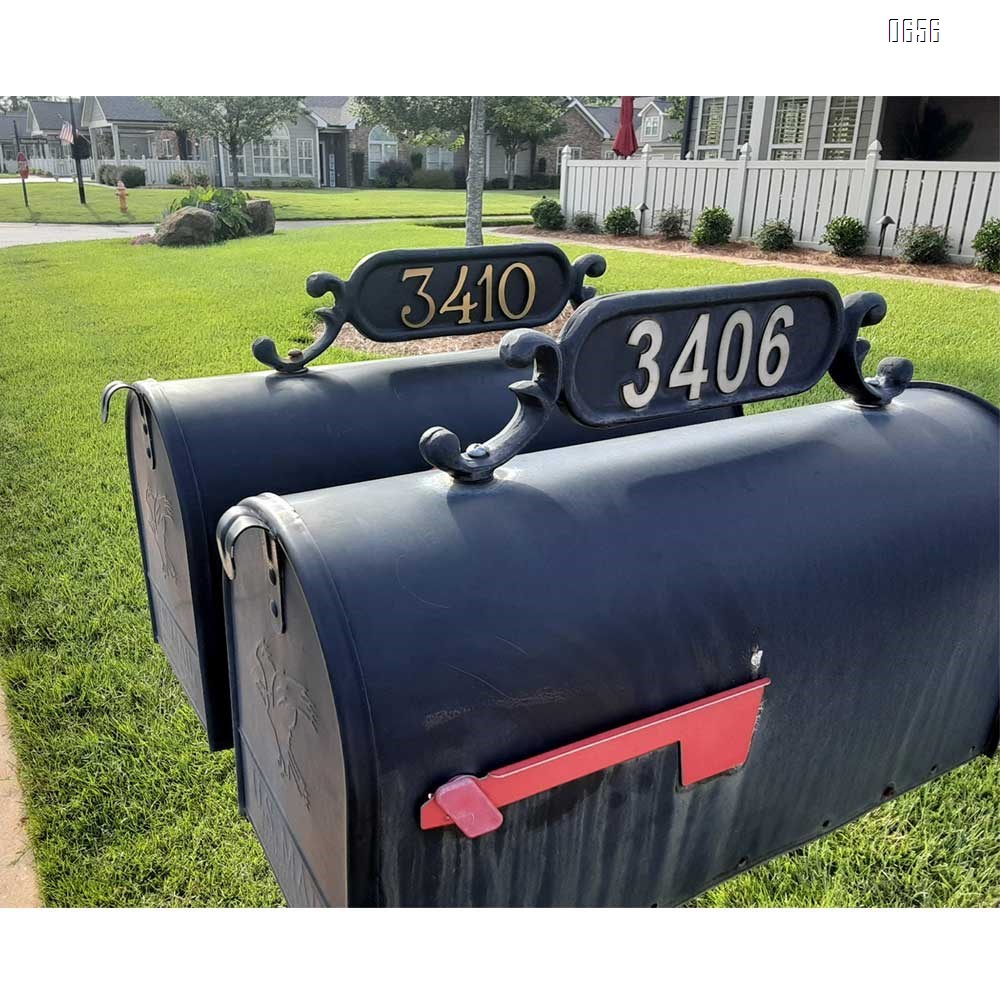 2-inch(50 mm) height self-adhesive brass mailbox numbers