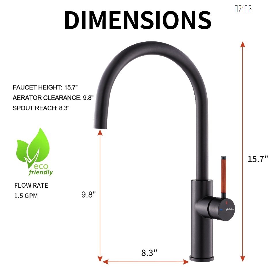 Single Handle Kitchen Bar Sink Faucet, Matte Black Wet Bar Sink Faucet Stainless Steel Single Hole, 360 Swivel B Tap for Farmhouse RV Camper Outdoor Utility Bathroom