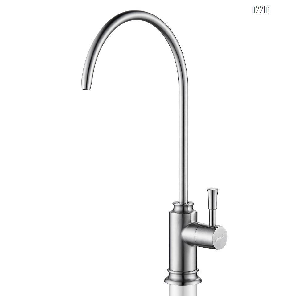 Matte Black Kitchen Water Filter Faucet,Stainless Steel Lead-Free Drinking Water Faucet Fits Reverse Osmosis Units or Filtration System in Non-Air Gap