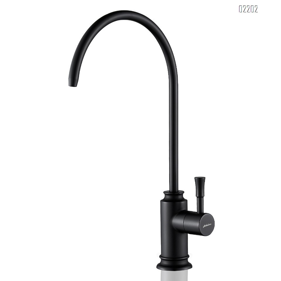 Matte Black Kitchen Water Filter Faucet,Stainless Steel Lead-Free Drinking Water Faucet Fits Reverse Osmosis Units or Filtration System in Non-Air Gap