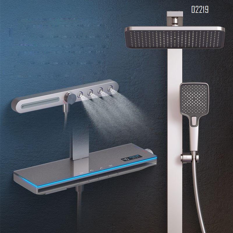 Home use thermostatic shower head set large storage gun gray bathroom shower bath shower temperature constant Tap