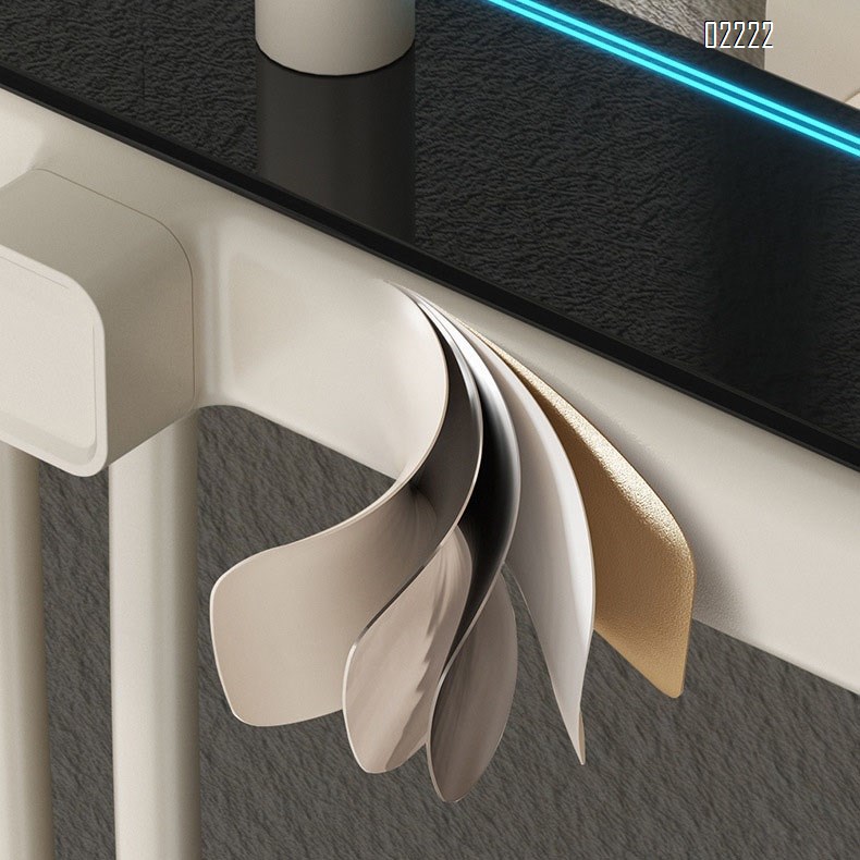 White milk Brass waterway digital display atmosphere light four-function shower head set home bathroom cold and hot mixing valve