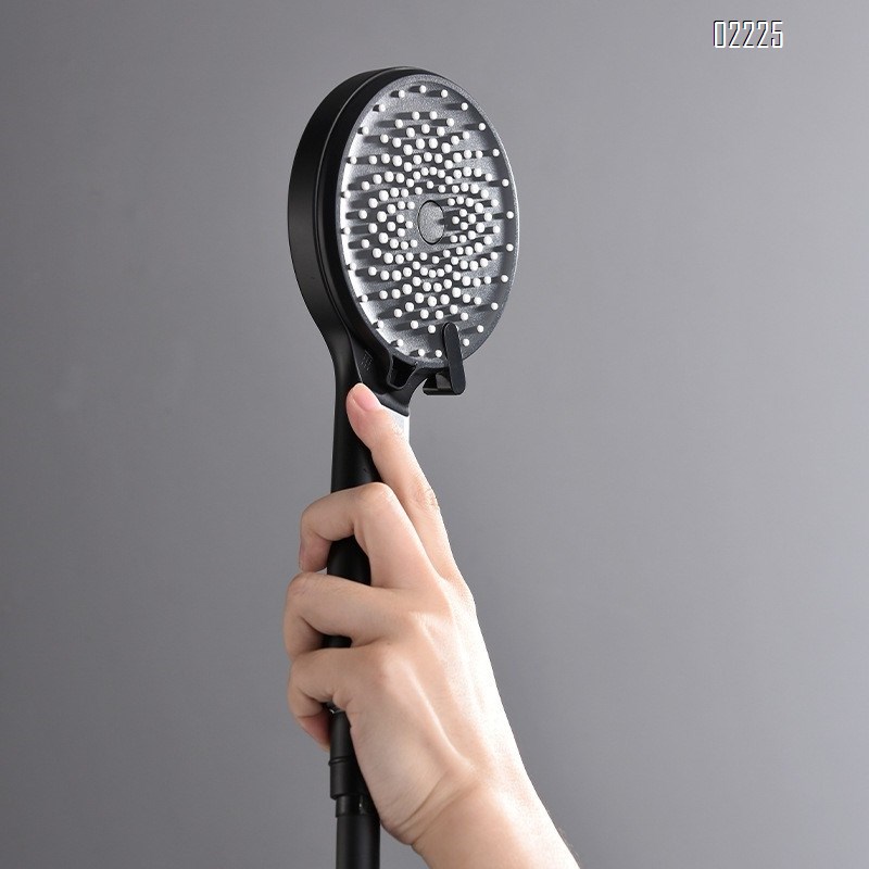 White piano key mixing valve black thermostatic shower head set home all Brass bathroom pressure increasing shower device