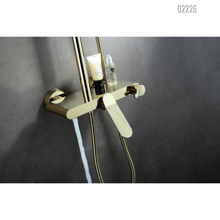 Golden shower head faucet set all-Brass cold and hot water faucet set shower set for the bathroom