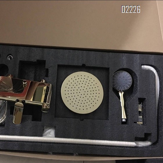 Golden shower head faucet set all-Brass cold and hot water faucet set shower set for the bathroom