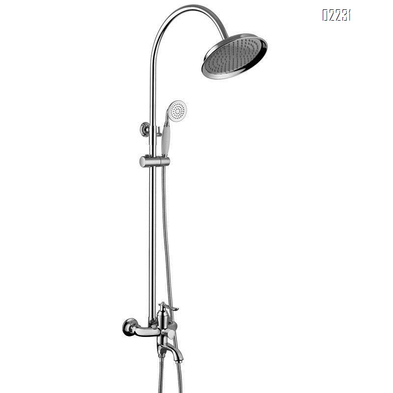 Full Brass cold and hot shower gold shower head faucet set telescopic shower Tap European style